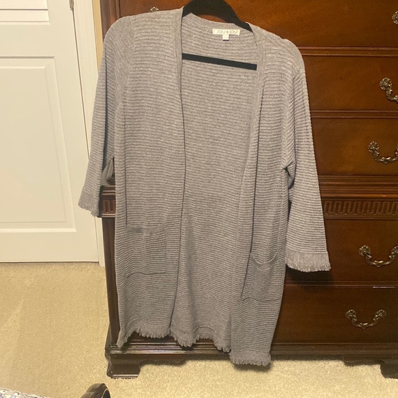 Joy Joy Sweaters - NWOT Joy Joy Gray Cardigan - S/M
